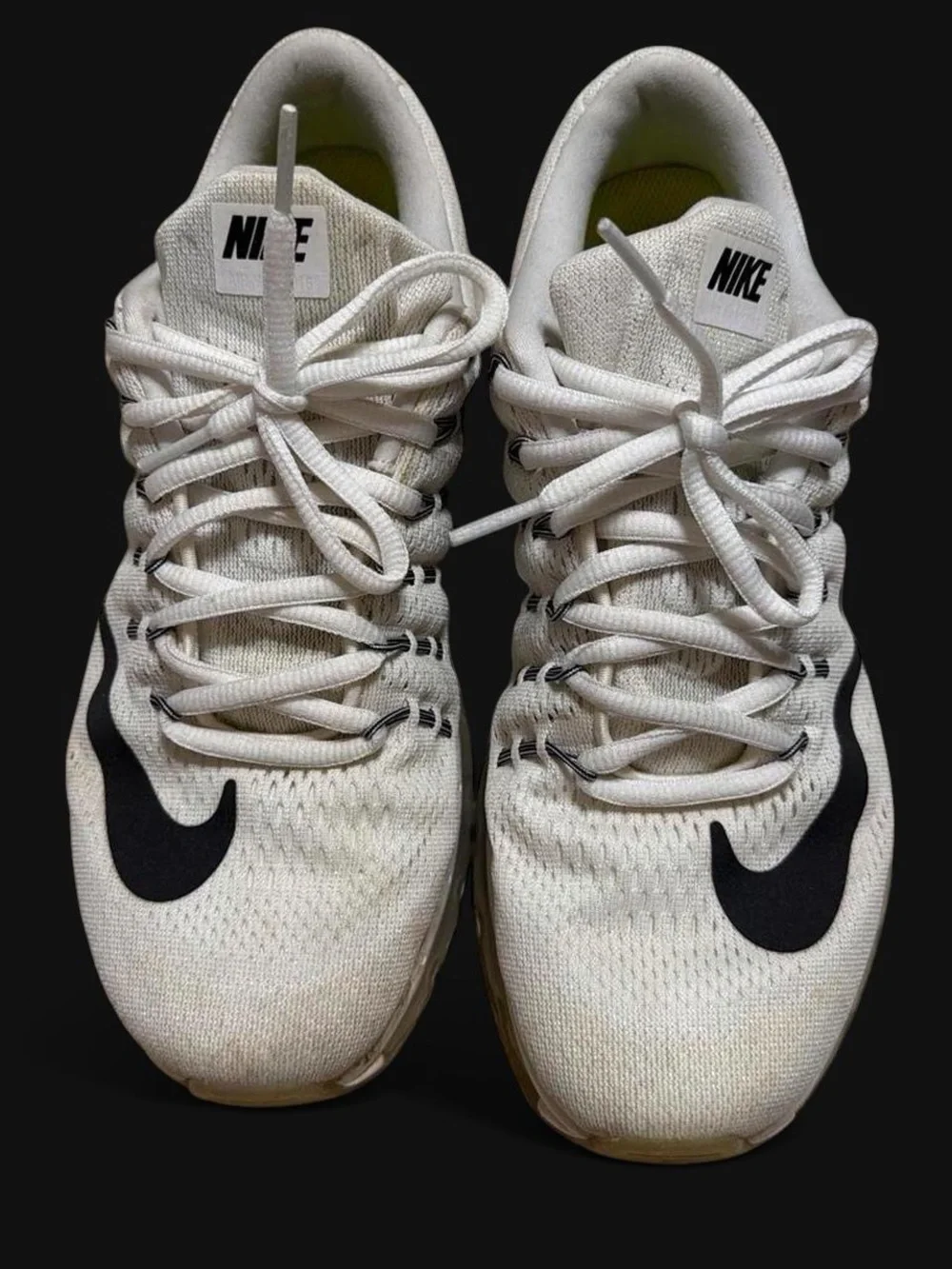 Nike White and Black Air Max Women’s Running Sneakers